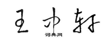 駱恆光王中軒草書個性簽名怎么寫