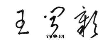 駱恆光王聞彰草書個性簽名怎么寫