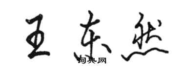 駱恆光王東然行書個性簽名怎么寫