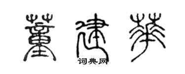 陳聲遠董建華篆書個性簽名怎么寫