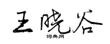 曾慶福王曉谷行書個性簽名怎么寫