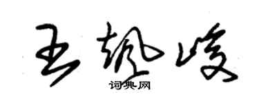 朱錫榮王颯峻草書個性簽名怎么寫