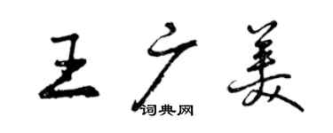 曾慶福王廣美行書個性簽名怎么寫