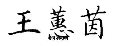 丁謙王蕙茵楷書個性簽名怎么寫