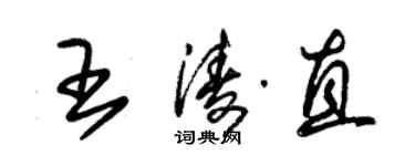 朱錫榮王濤直草書個性簽名怎么寫