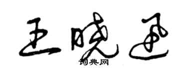 曾慶福王曉迅草書個性簽名怎么寫