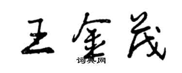 曾慶福王金茂行書個性簽名怎么寫