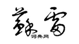 曾慶福蘇雷草書個性簽名怎么寫