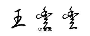 梁錦英王豐豐草書個性簽名怎么寫