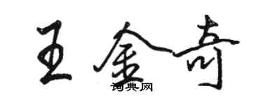 駱恆光王金奇行書個性簽名怎么寫