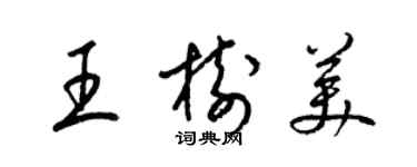 梁錦英王樹美草書個性簽名怎么寫