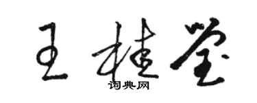 駱恆光王桂瑩草書個性簽名怎么寫