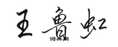 駱恆光王魯虹行書個性簽名怎么寫