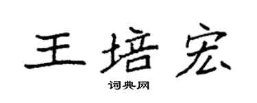 袁強王培宏楷書個性簽名怎么寫