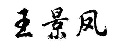 胡問遂王景鳳行書個性簽名怎么寫