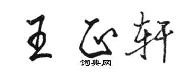 駱恆光王正軒行書個性簽名怎么寫