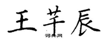 丁謙王芊辰楷書個性簽名怎么寫