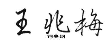 駱恆光王兆梅行書個性簽名怎么寫