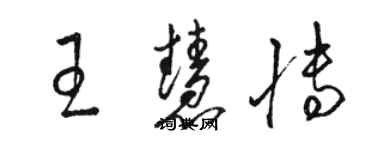 駱恆光王慧博草書個性簽名怎么寫