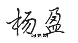 駱恆光楊盈行書個性簽名怎么寫
