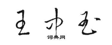 駱恆光王中玉草書個性簽名怎么寫