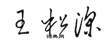 駱恆光王松深草書個性簽名怎么寫