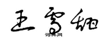 曾慶福王雪甜草書個性簽名怎么寫