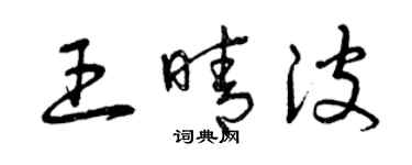 曾慶福王晴波草書個性簽名怎么寫