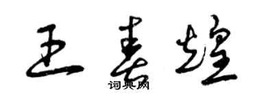 曾慶福王春煌草書個性簽名怎么寫