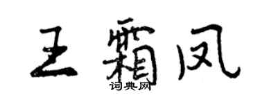 曾慶福王霜鳳行書個性簽名怎么寫