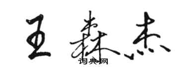 駱恆光王森傑行書個性簽名怎么寫