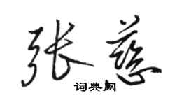 駱恆光張慈行書個性簽名怎么寫