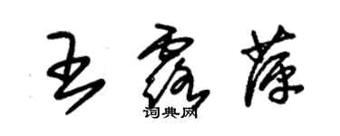 朱錫榮王露萍草書個性簽名怎么寫