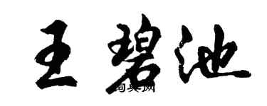 胡問遂王碧池行書個性簽名怎么寫