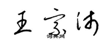 梁錦英王宗沛草書個性簽名怎么寫