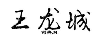 曾慶福王龍城行書個性簽名怎么寫