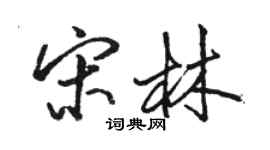 駱恆光宋林行書個性簽名怎么寫