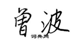 王正良曾波行書個性簽名怎么寫