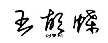 朱錫榮王胡蝶草書個性簽名怎么寫