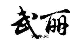 胡問遂武麗行書個性簽名怎么寫