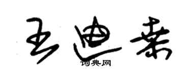 朱錫榮王迪桑草書個性簽名怎么寫