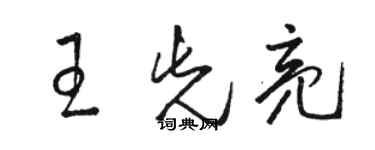 駱恆光王先亮草書個性簽名怎么寫