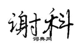 曾慶福謝科行書個性簽名怎么寫