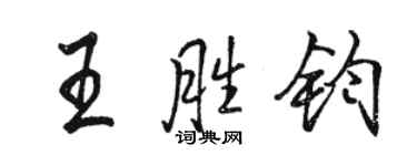 駱恆光王勝鈞行書個性簽名怎么寫