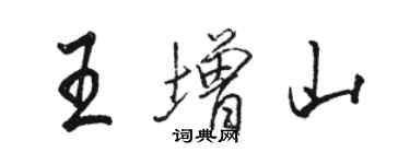 駱恆光王增山行書個性簽名怎么寫