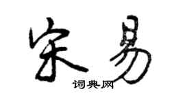 曾慶福宋易行書個性簽名怎么寫