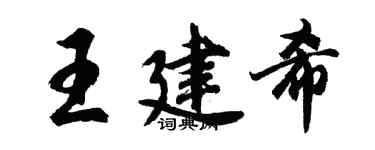 胡問遂王建希行書個性簽名怎么寫