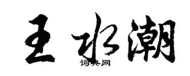 胡問遂王水潮行書個性簽名怎么寫