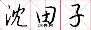 沈田子怎么寫好看