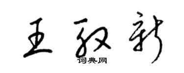 梁錦英王殷新草書個性簽名怎么寫